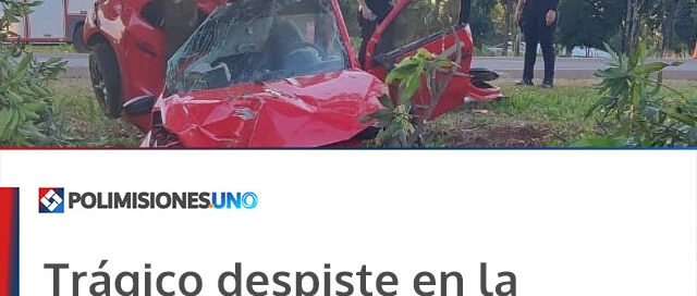 Trágico despiste en la Ruta Nacional 12 dejó una víctima fatal y un herido de gravedad